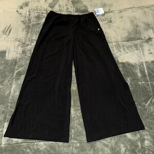 Willit Wide Leg Cropped Pants Women's Medium Black Drawstring Sun Protection NWT